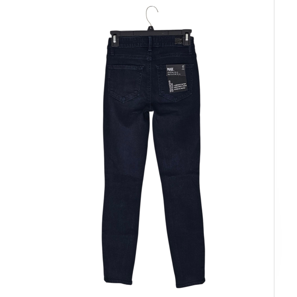 PAIGE Hoxton Ankle Midnight Blue High Rise Skinny Jeans 23 NWT - Picture 2 of 9